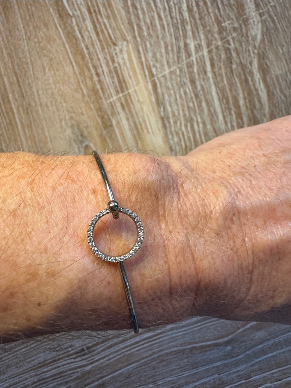 Silver bangle bracelet